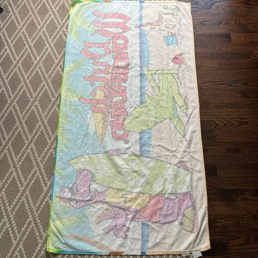 Vintage Dutch Wonderland Beach Towel Duke The Dragon Mascot Lancaster PA